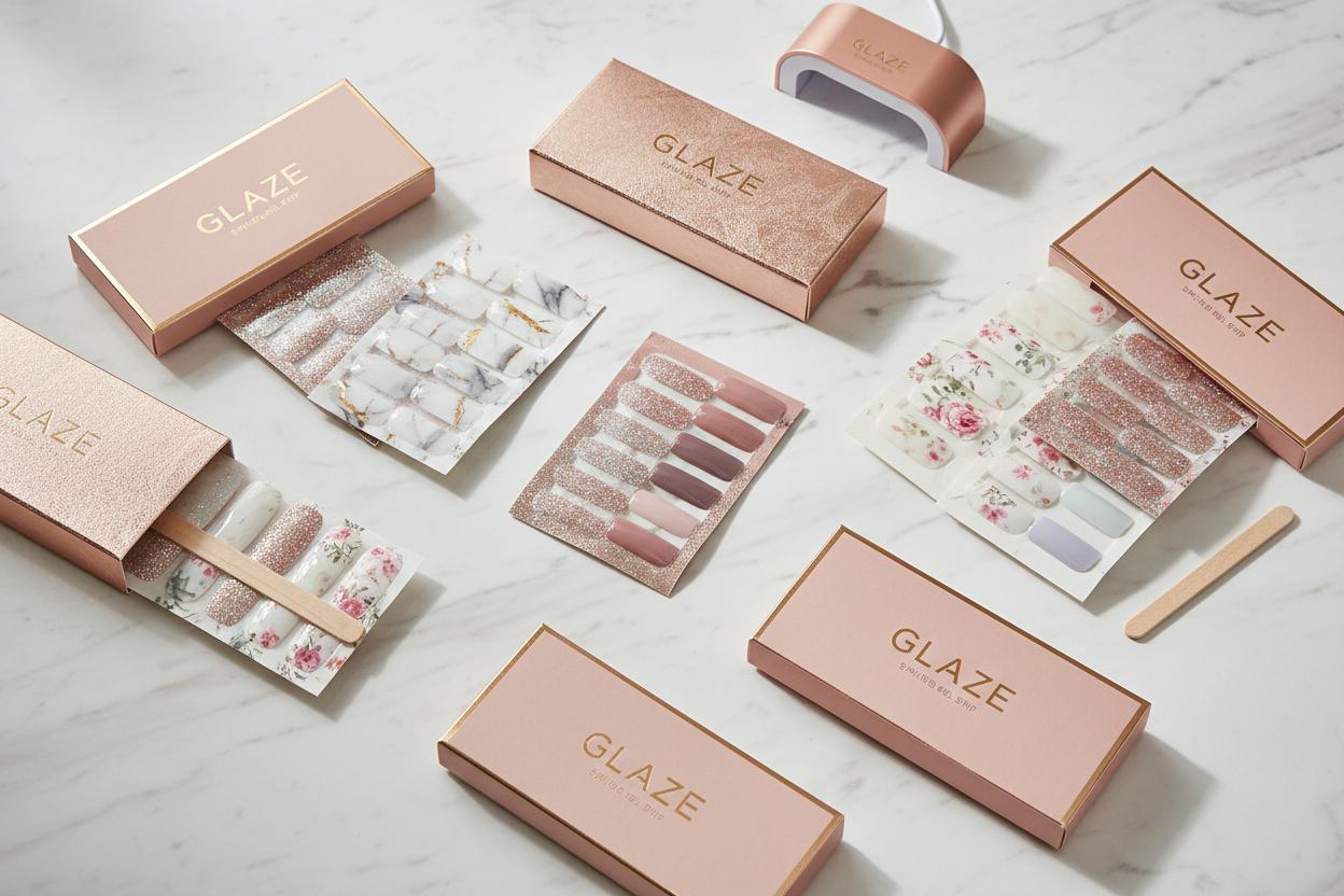 GLAZE Art Collection - Beautiful gel nail strips with artistic designs